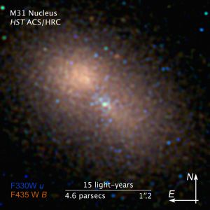 Jądro M 31. Źródło: HST ACS/HRC.