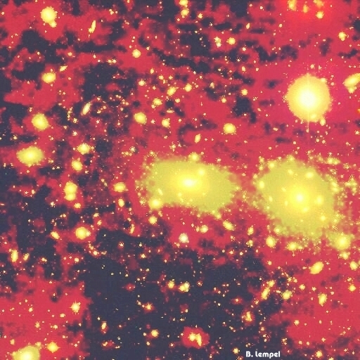 Gromada galaktyk Coma, źródło: NOAO/NFS - Obróbka komputerowa - B. Lempel