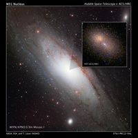 Jądro galaktyki Andromedy. Źródło: HST.